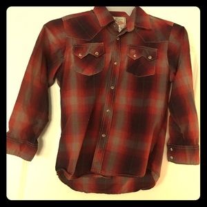 Wrangler boys plaid shirt